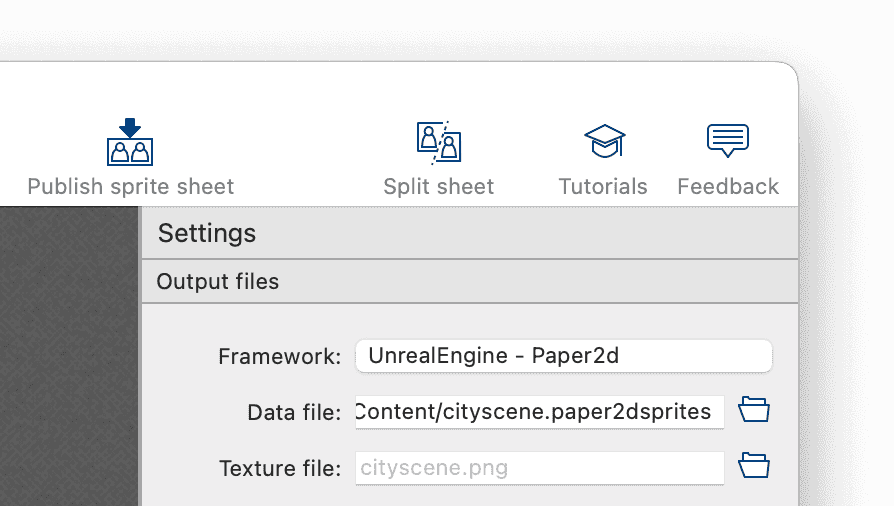Select the UnrealEngine Paper2d framework