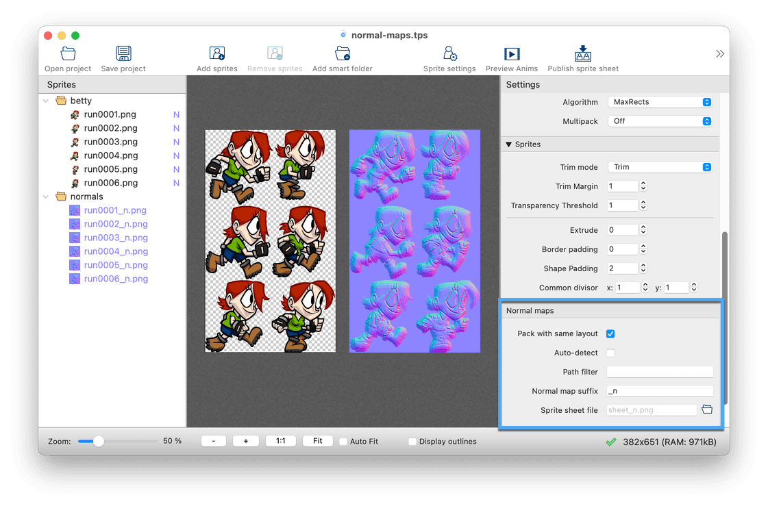 Texture Atlas Settings
