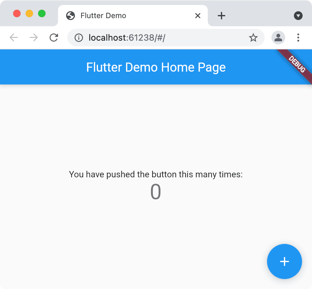 Flutter application with English localizations
