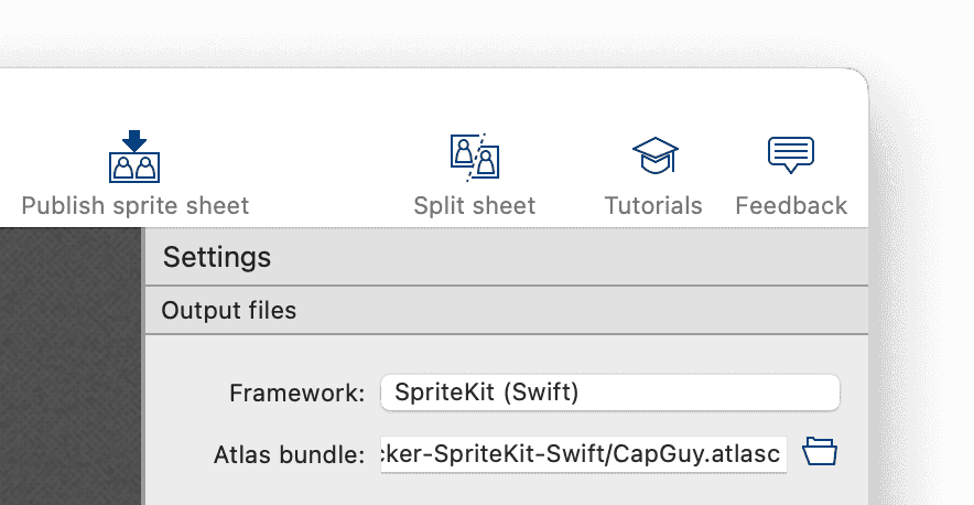 Select the SpriteKit framework