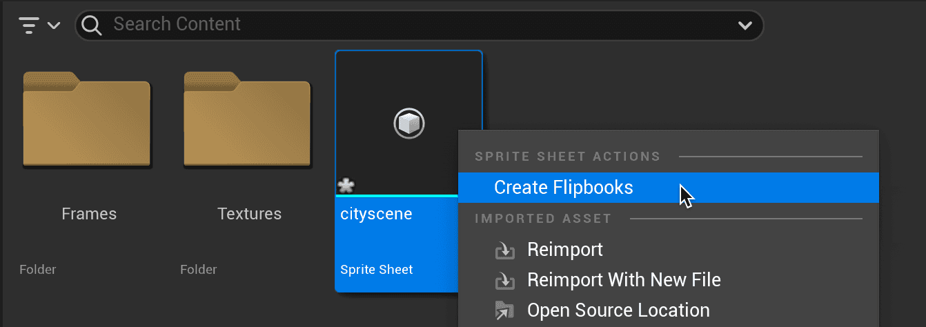 Automatically create flipbooks for sprite sheet