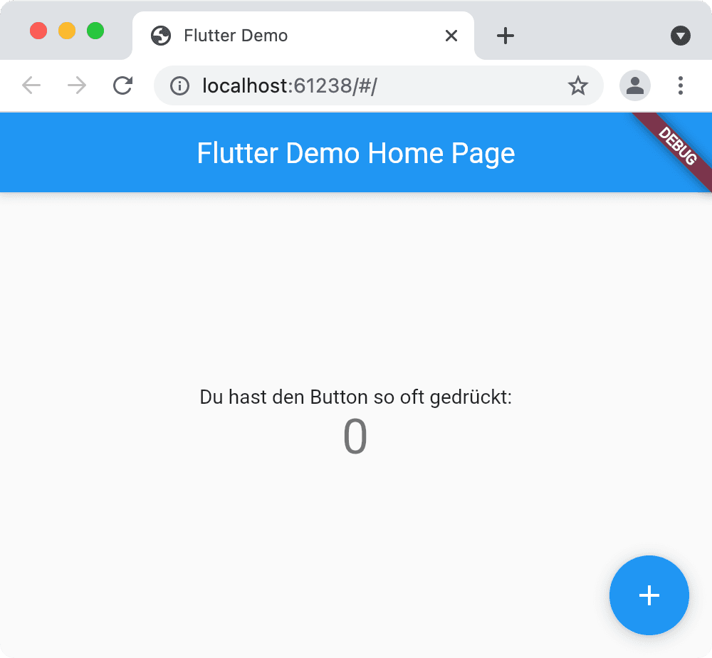 Flutter application with German localizations