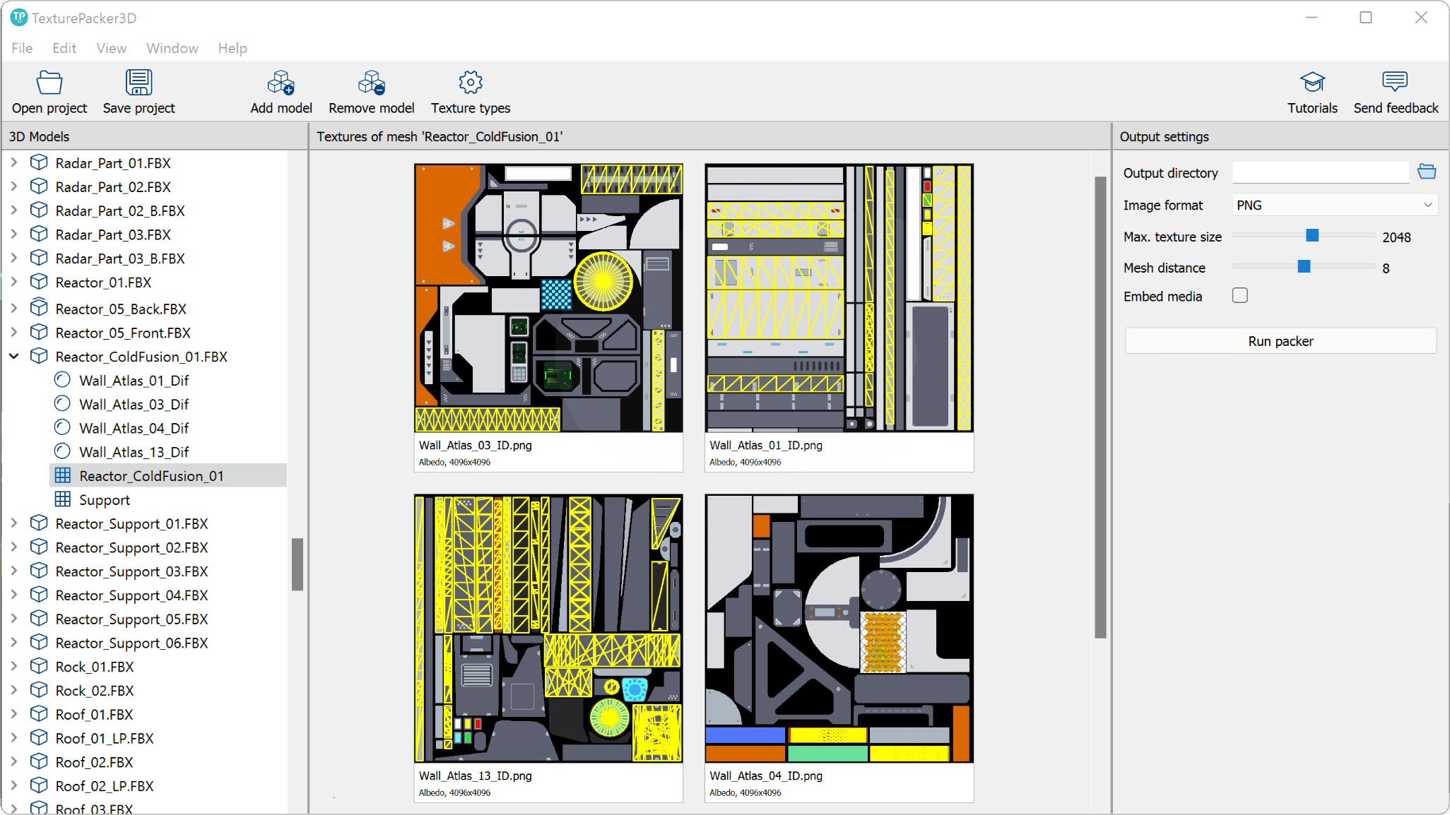 TexturePacker3D - Texture atlas packer for 3D models (Windows)