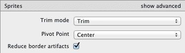 TexturePacker: settings trim mode