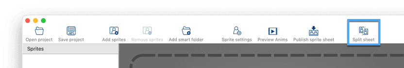 Open TexturePacker's sprite sheet splitter