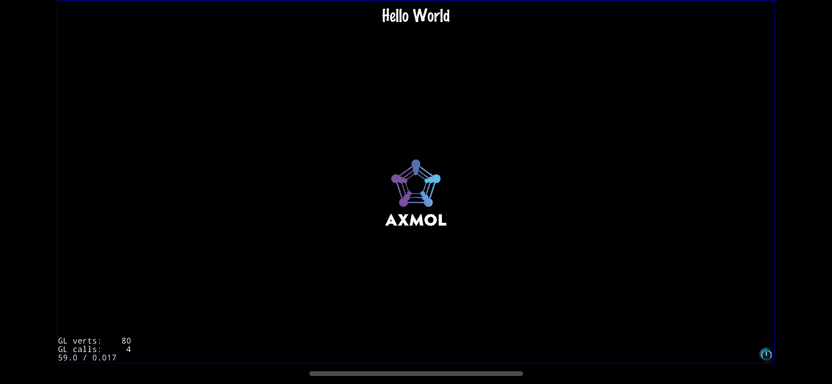 The hello world application in Axmol