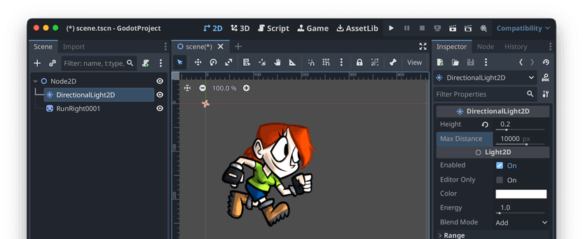 Lit sprite which too much ambient light