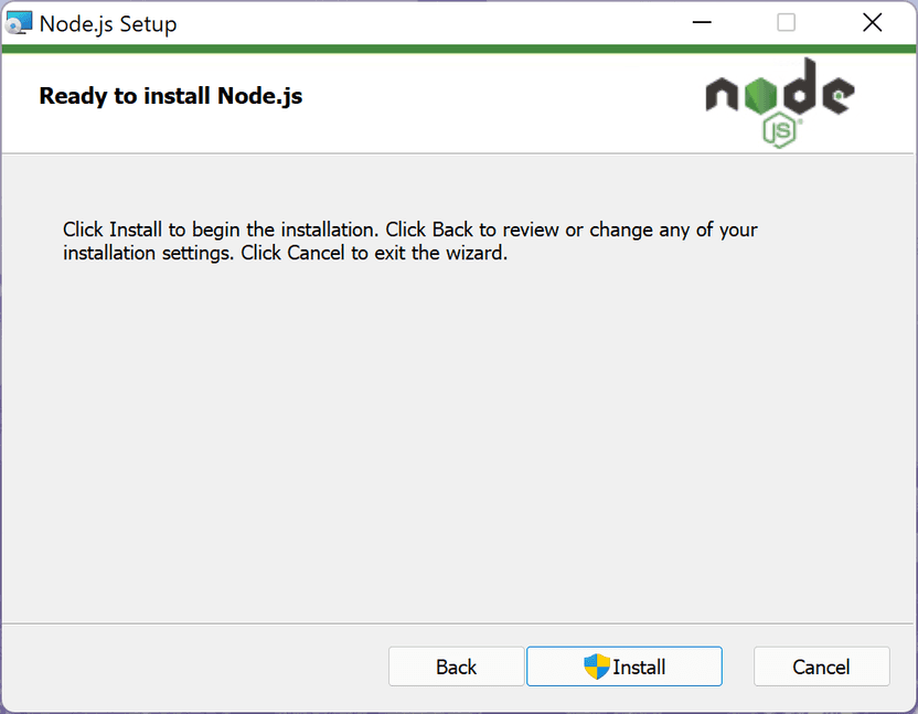 Installing Node.js on Windows: Native modules