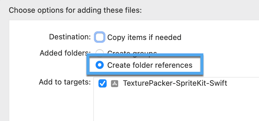 Create folder reference for any added folders